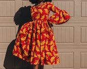 open lace back dress Women's Ruched Short Sleeve Dress- African Dresses main image 0