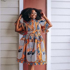 Ankara Dress African Clothing African Dress African Print Dress African Fashion Women's Clothing African Fabric Short Dress Summer Dress