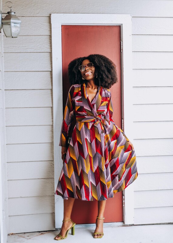 short sleeve midi dress casual Blue Floral Summer with Puff Sleeves Blue Floral / Small Product Number SIZE:2X tone-on-tone Tiwa African Print Dress