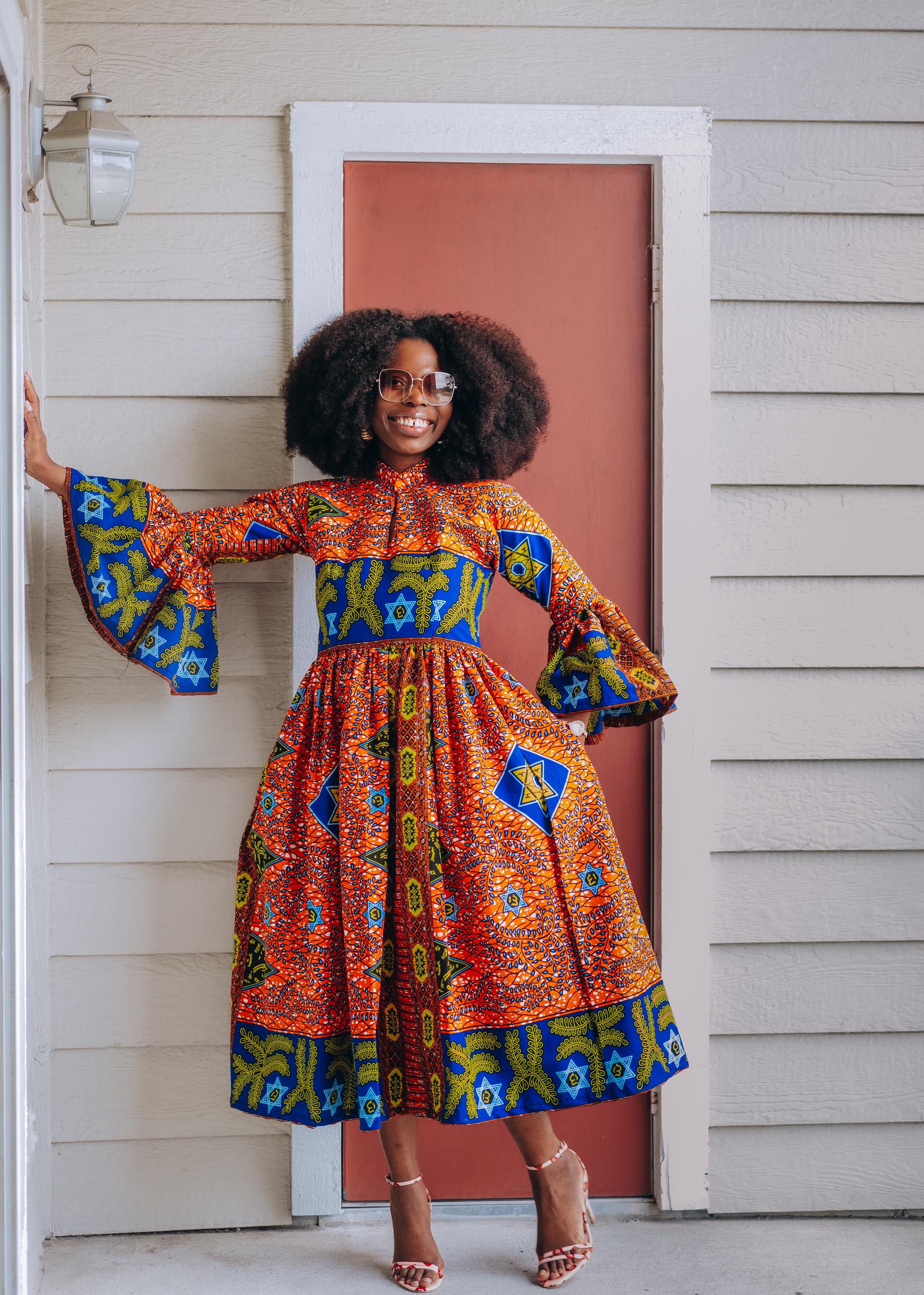 African Collar Dress