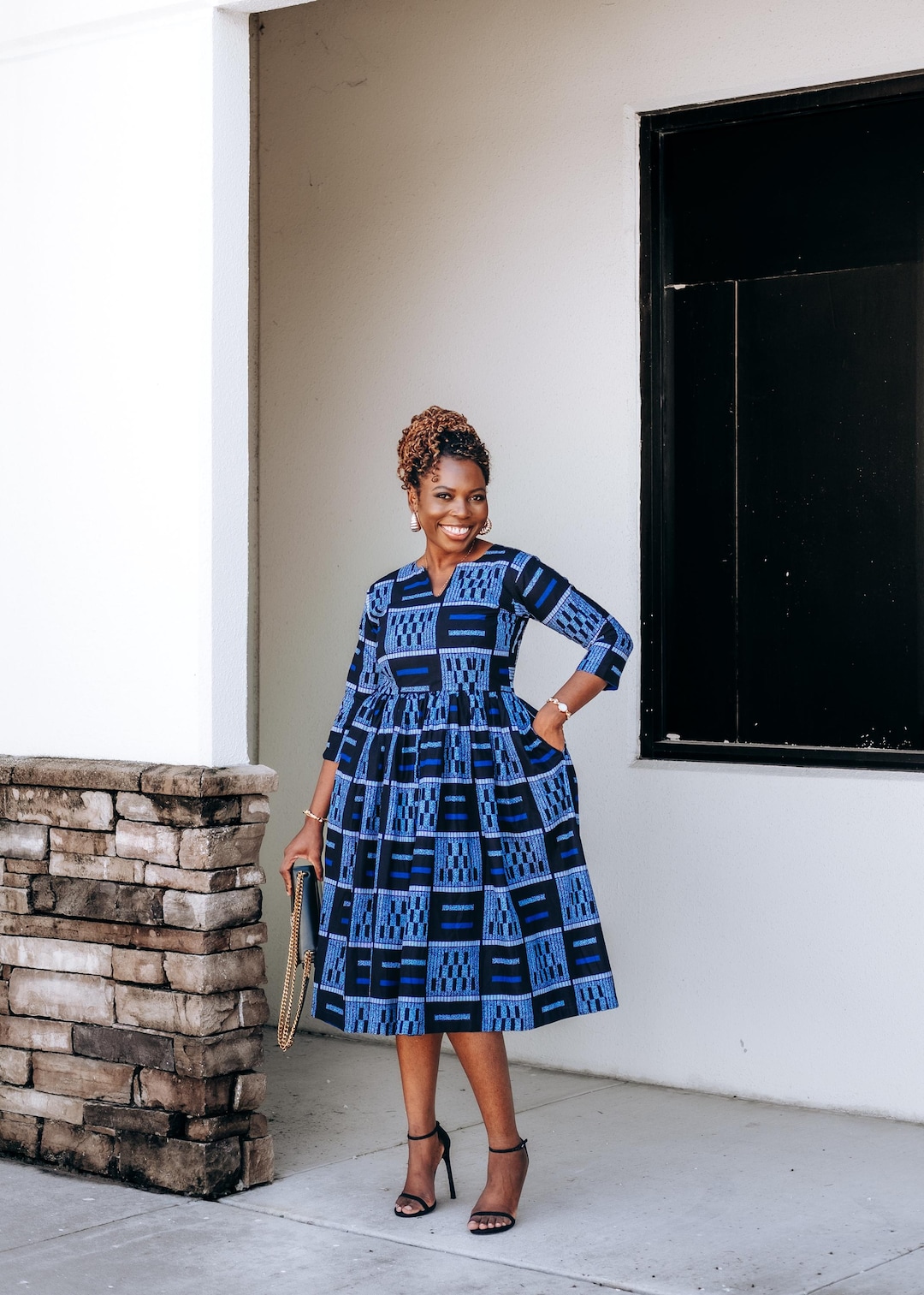 blue print dresses Buy Sosandar Sky Blue Baroque Print Faux Wrap Dress from Next USA