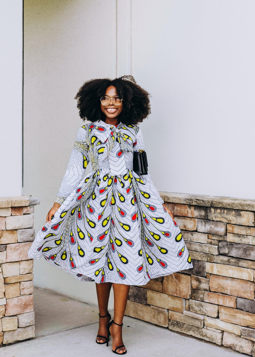 Evening Dresses African Print Long Sleeve Dresses African Formal Dresses,  Sequin Mermaid Evening From