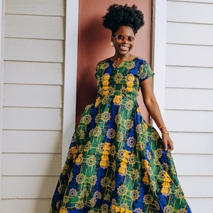 Long Ankara Maxi Dress: African Print Fashion
