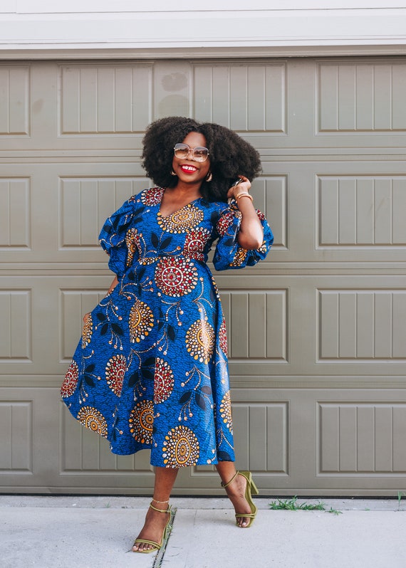 african print dress