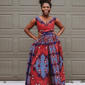 Ankara Maxi Dress/ African Print Maxi Dress/ Long African - Etsy