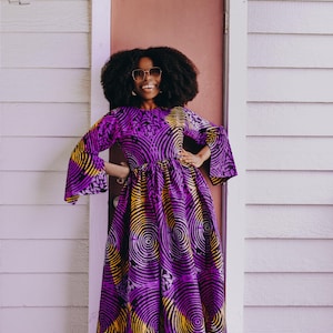 purple yellow combination dress purple and yellow dress Purple Yellow A-line Suit Set DIMPLE DESIGN STUDIO