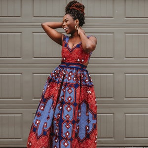 Ankara Maxi Dress/ African Print Maxi Dress/ Long African Dress ...