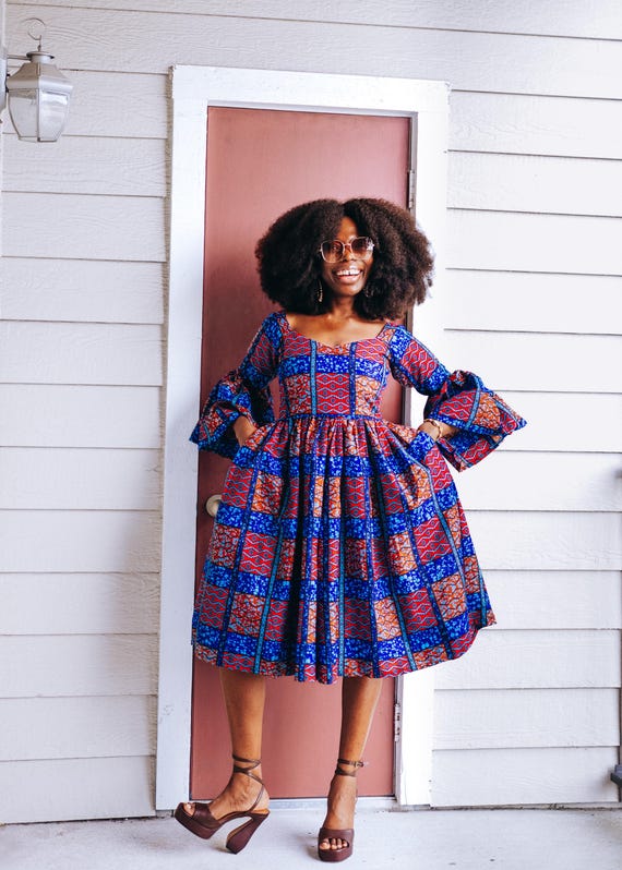 fitted lace wedding dress Unique Vintage Blue Summer Sloth Print Fit & Flare Dress main image 1
