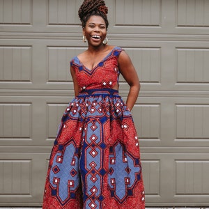 Ankara maxi dress/ african print maxi dress/ long african dress/ african clothing/ African dress/ Ankara evening dress