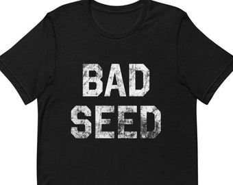 T-shirt graphique effet vieilli Bad Seed, style punk rock gothique