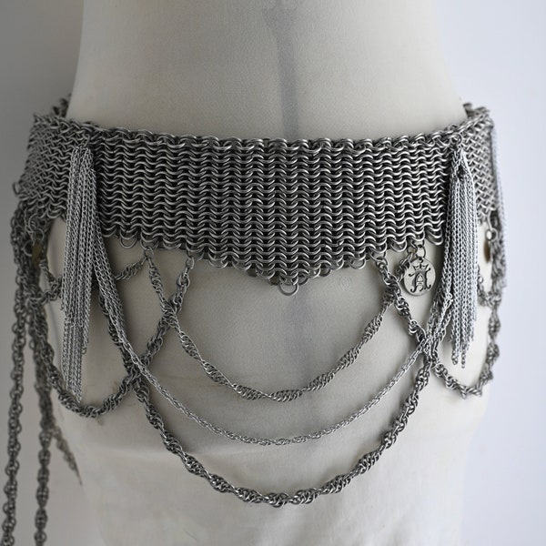 Chain Maille Full costume: Belt and Choker (Bra available also)