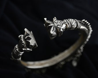 Rare Tribal Ethnic Silver Old Intricate Chain Cuff