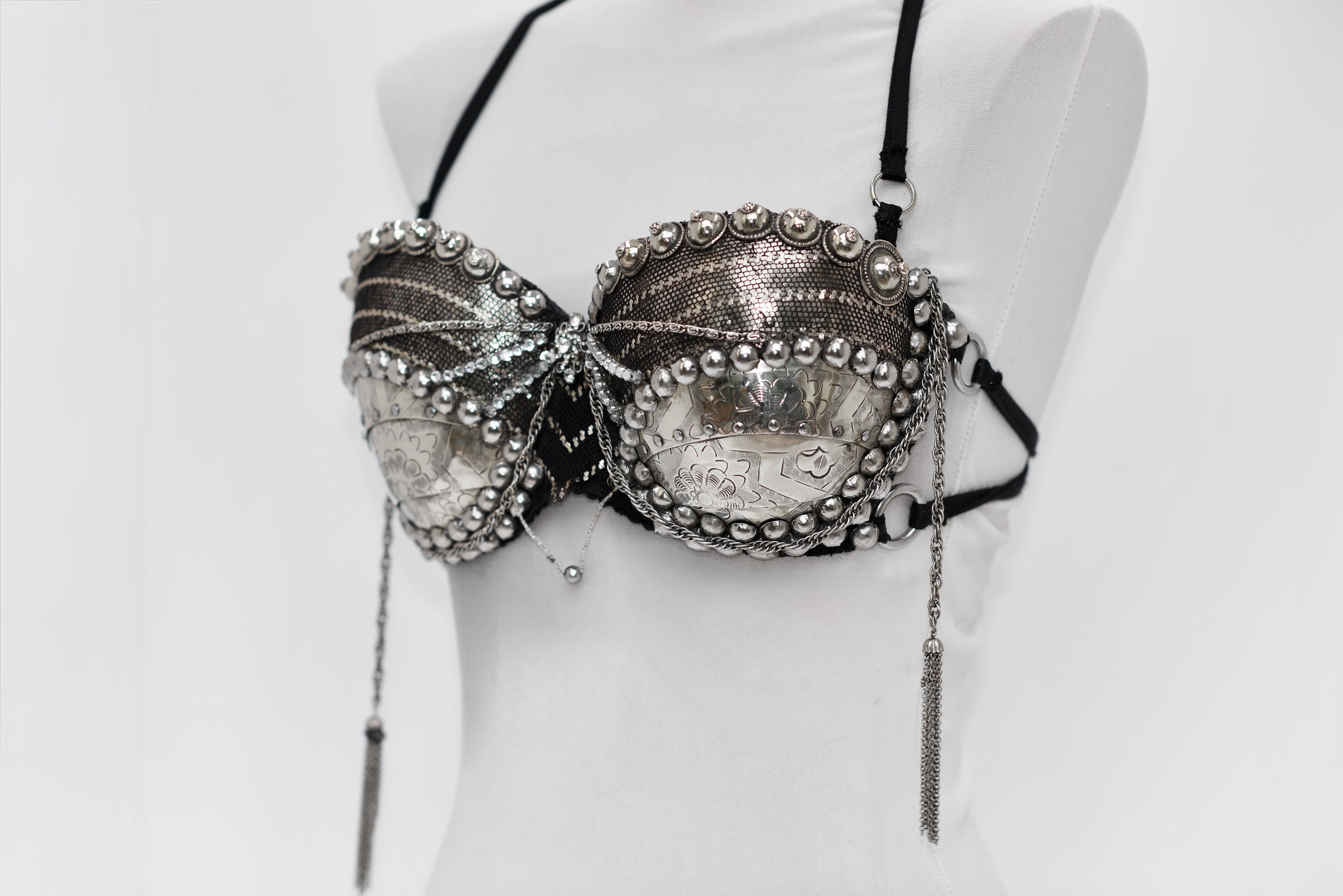 Metallic Panel Bra METAL BRA Art Deco Geometrical With Assuit - Etsy