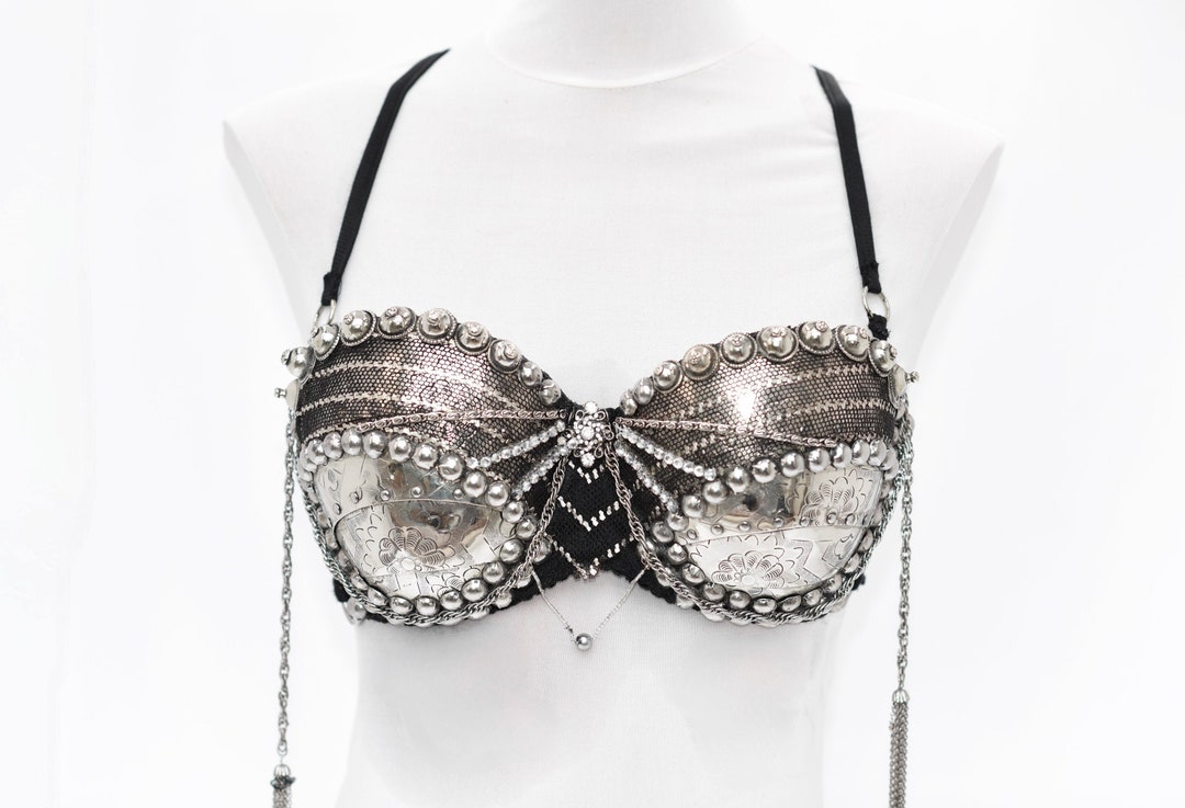 Metallic Panel Bra METAL BRA Art Deco Geometrical With Assuit - Etsy