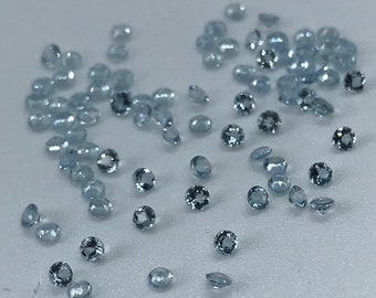 2X2MM AQUAMARINE GEMSTONE GRADE A MICRO FACETED RONDELLE LOOSE BEADS 15.5/"