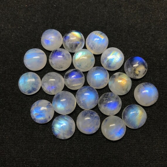 Rainbow Moonstone Round cabochon gemstone 100 pieces 4mm Rainbow Moonstone Cabochon Round Loose Gemstone moonstone Cabochon Round Gemstone