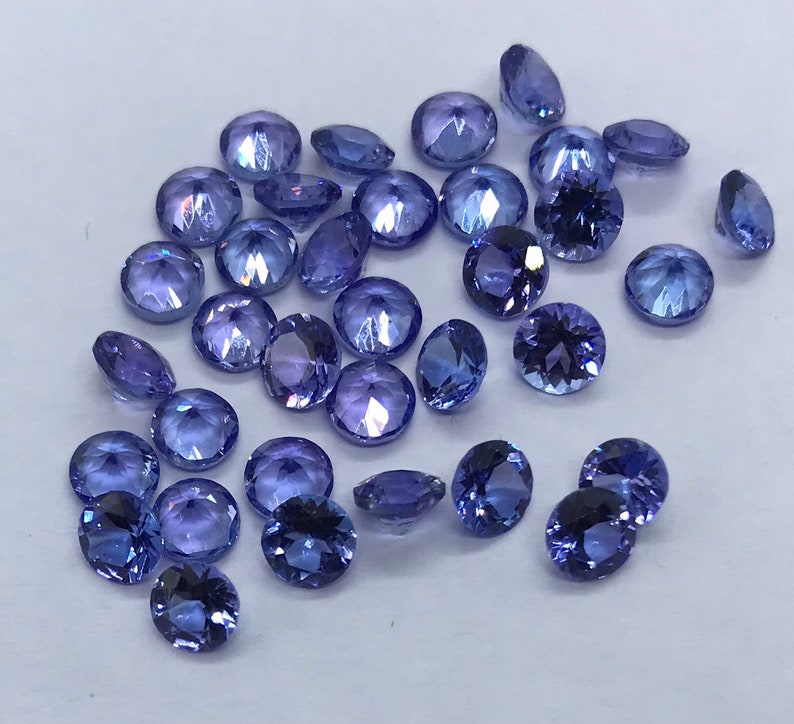 5 Pieces AAA 4mm Tanzanite Round Gemstone Tanzanite Gemstone Etsy