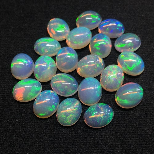 5 piece 8x10mm Oval Ethiopian Opal Cabochon | Opal Oval Cabochon | AAA Opal popular Loose Cabochon | Natural Opal Cabochon Lot | Opal Loose Gemstone