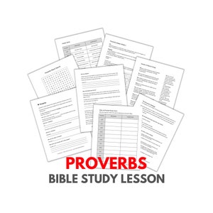 Proverbs Bible Study Lesson Kids Teens