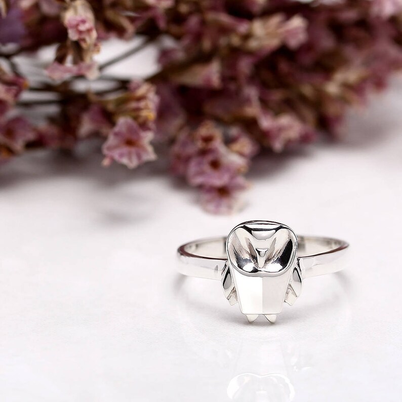 Cute Origami Owl Ring Sterling Silver Owl Ring Barn Owl | Etsy