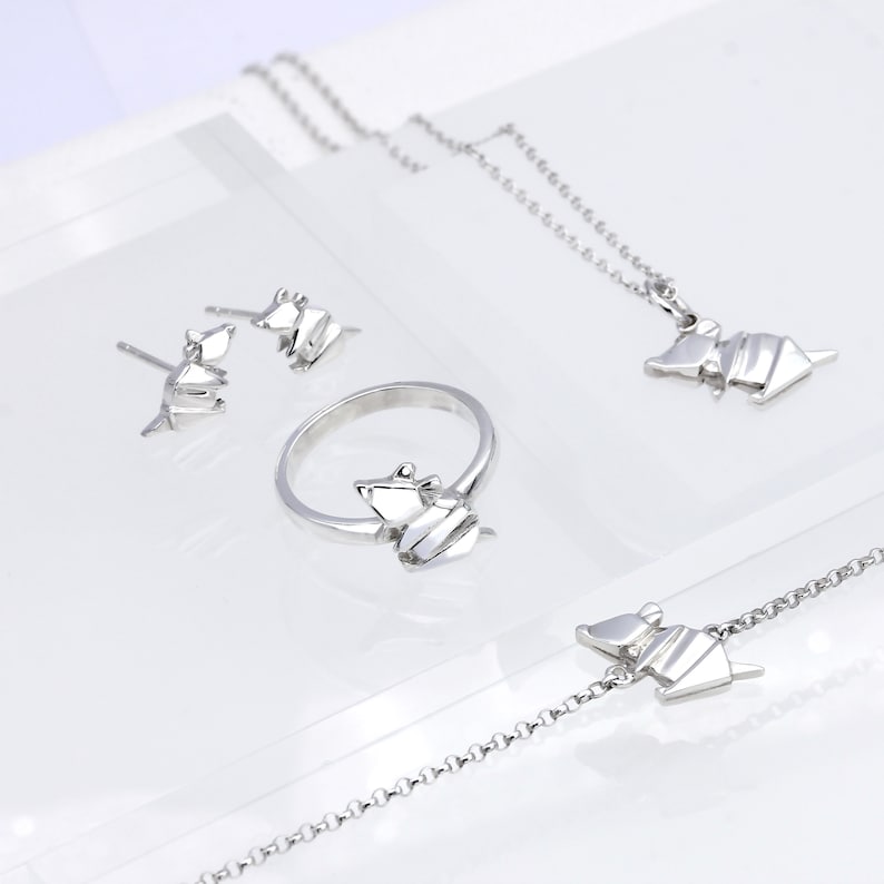 925 Sterling Silver Origami Ratatouille Ring Jewelry Tiny Personalized Mouse Silver Ring Size 6 7 8 Bridesmaid Friendship Birthday Gift