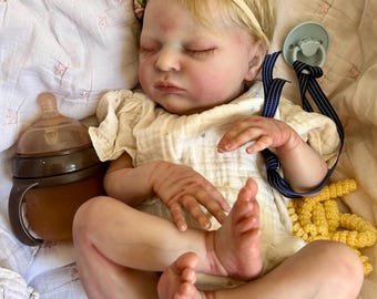 Laura Reborn 20” 2.5kg Made to Order | Handmade hyper-realistic baby doll with complete gift basket | With or without Certificate of Authenticity
