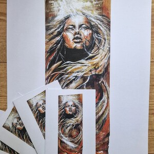 Tarjeta A6 de mi obra de arte original: 'Phoenix'.