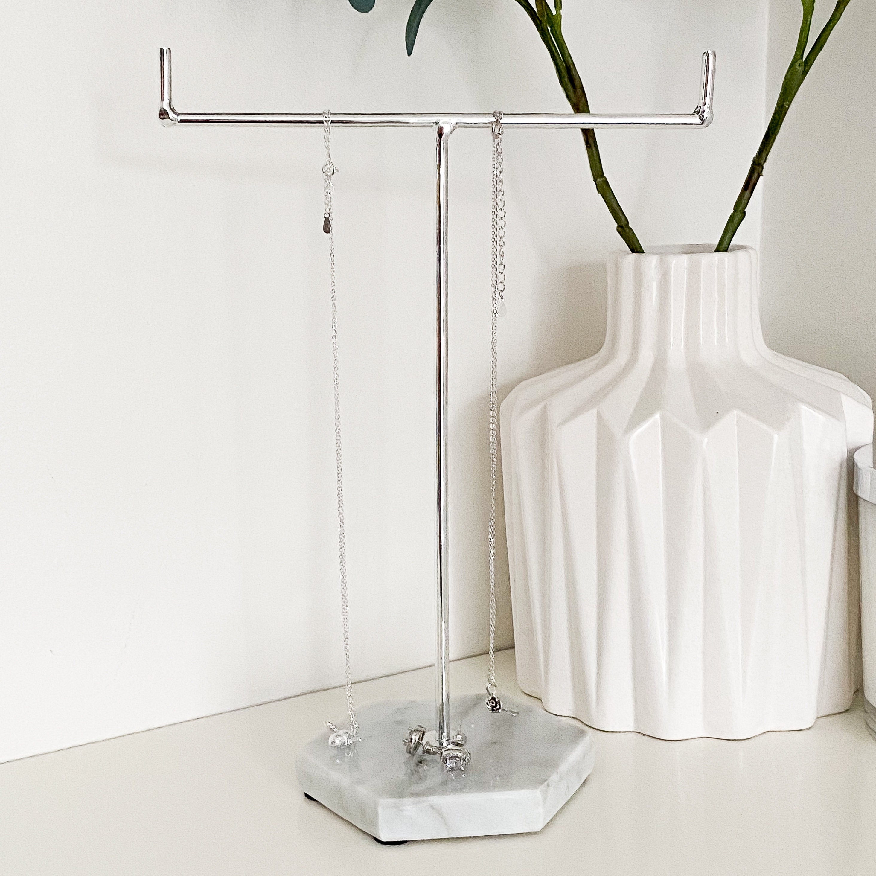 Solid Marble Jewellery Stand Marble Jewellery Tree Jewellery Storage Silver Rose Gold Jewellery Storage Etsy