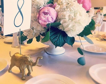 Safari Wedding Table Number Holders - Wedding Place Card Holders -  Pick Your Party Animal - Wedding favors - animal table number holders