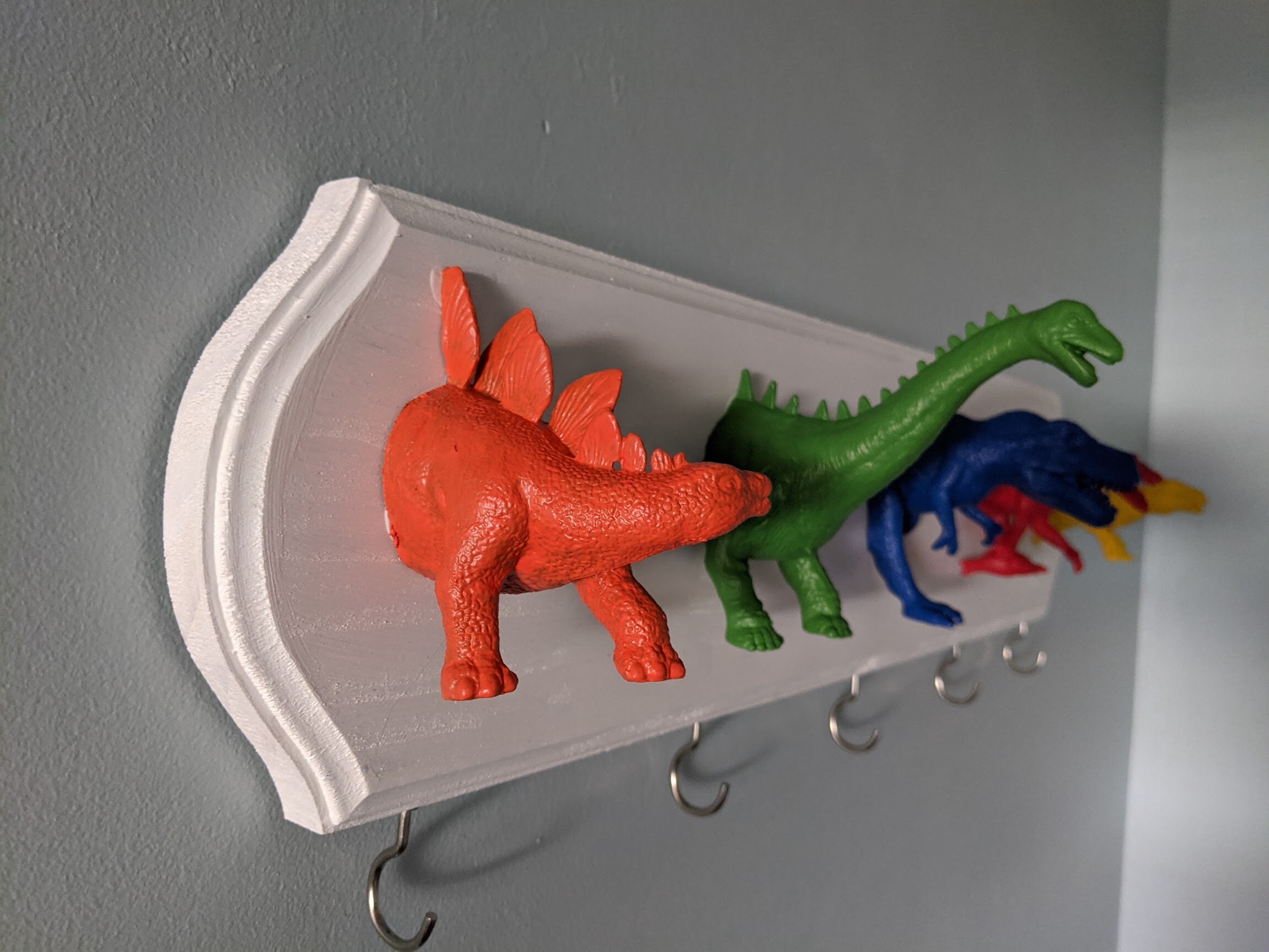 Nursery Wall Hangers Dino Theme, Wooden Wall Hooks for Boys Room,  Decorative Wall Hooks, Kids Bedroom Decor, Baby Hangers, Gift for Kids 