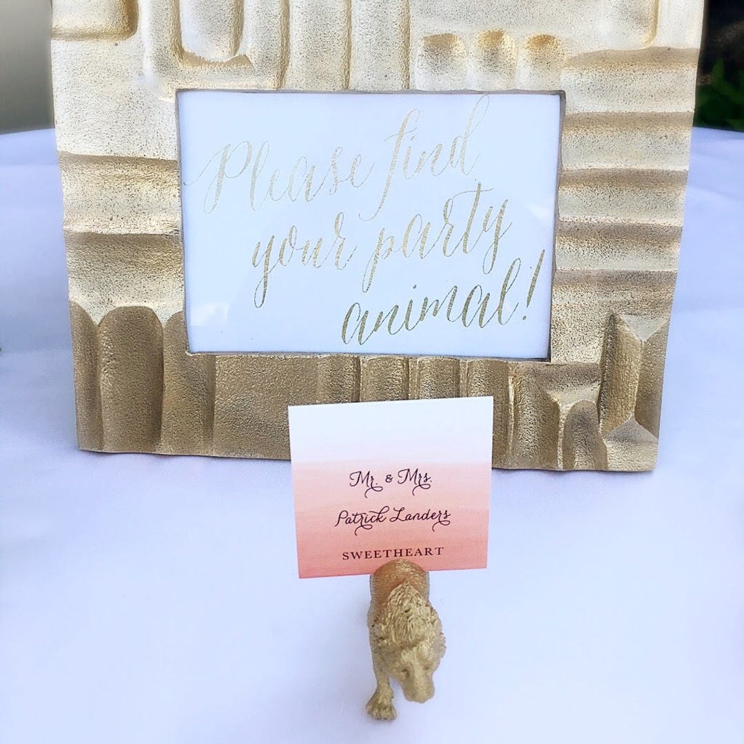 Animal Place Card Holders Table Number Holders Pick Your Party Animal