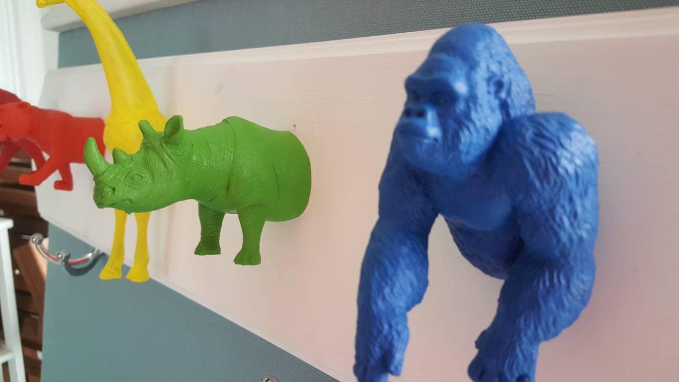 Custom wall decor Zoo Animal decor Hook and hangar Etsy