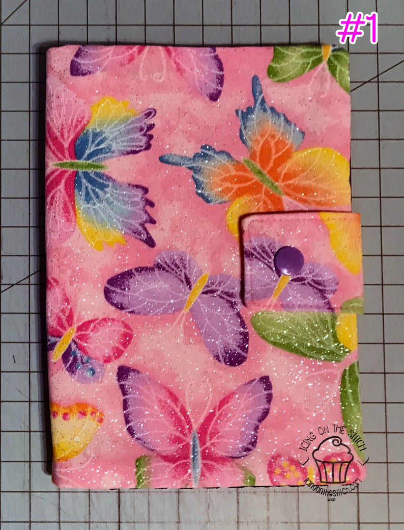 Play Pack Activity Case / Travel Activity Pouch / Marker Pencil Pouch / Crayon Case / Pencil Pouch Glitter Butterflies image 1