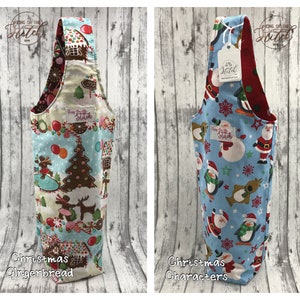 Wine Bottle Gift Bag / Wine Tote / Water Bottle Tote / Wine Gift Bag image 5