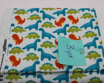 Dinosaur Snuggle Flannel Fabric