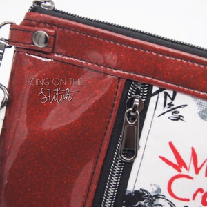 Cruella Zippy Clutch / Fashonista / Wristlet Purse / Clutch Purse / Travel Purse / Large Wallet / Cute Dog / Modern Masterpiece image 3