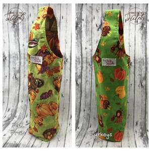 Wine Bottle Gift Bag / Wine Tote / Water Bottle Tote / Wine Gift Bag image 6