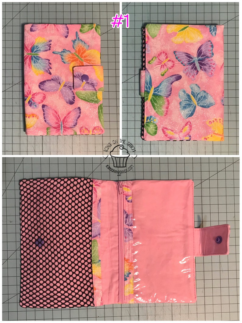 Play Pack Activity Case / Travel Activity Pouch / Marker Pencil Pouch / Crayon Case / Pencil Pouch Glitter Butterflies image 2