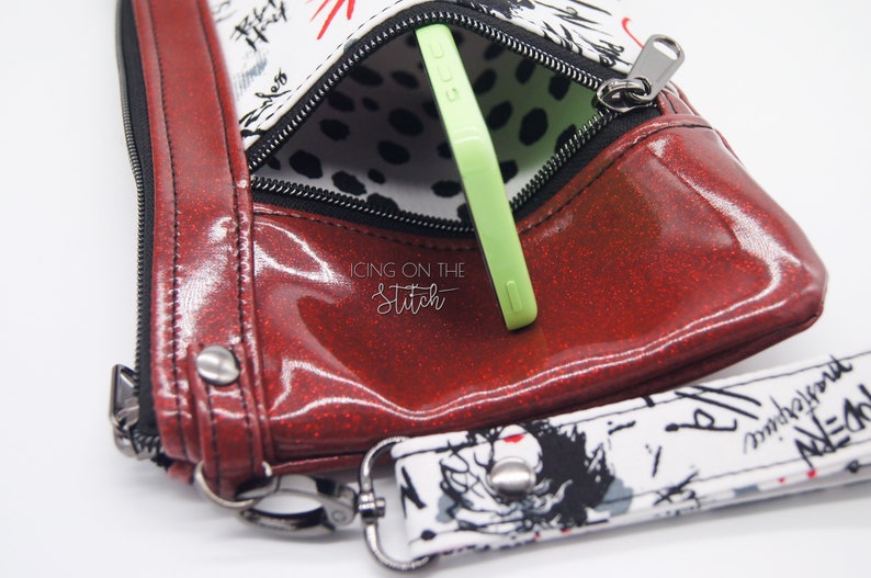 Cruella Zippy Clutch / Fashonista / Wristlet Purse / Clutch Purse / Travel Purse / Large Wallet / Cute Dog / Modern Masterpiece image 4