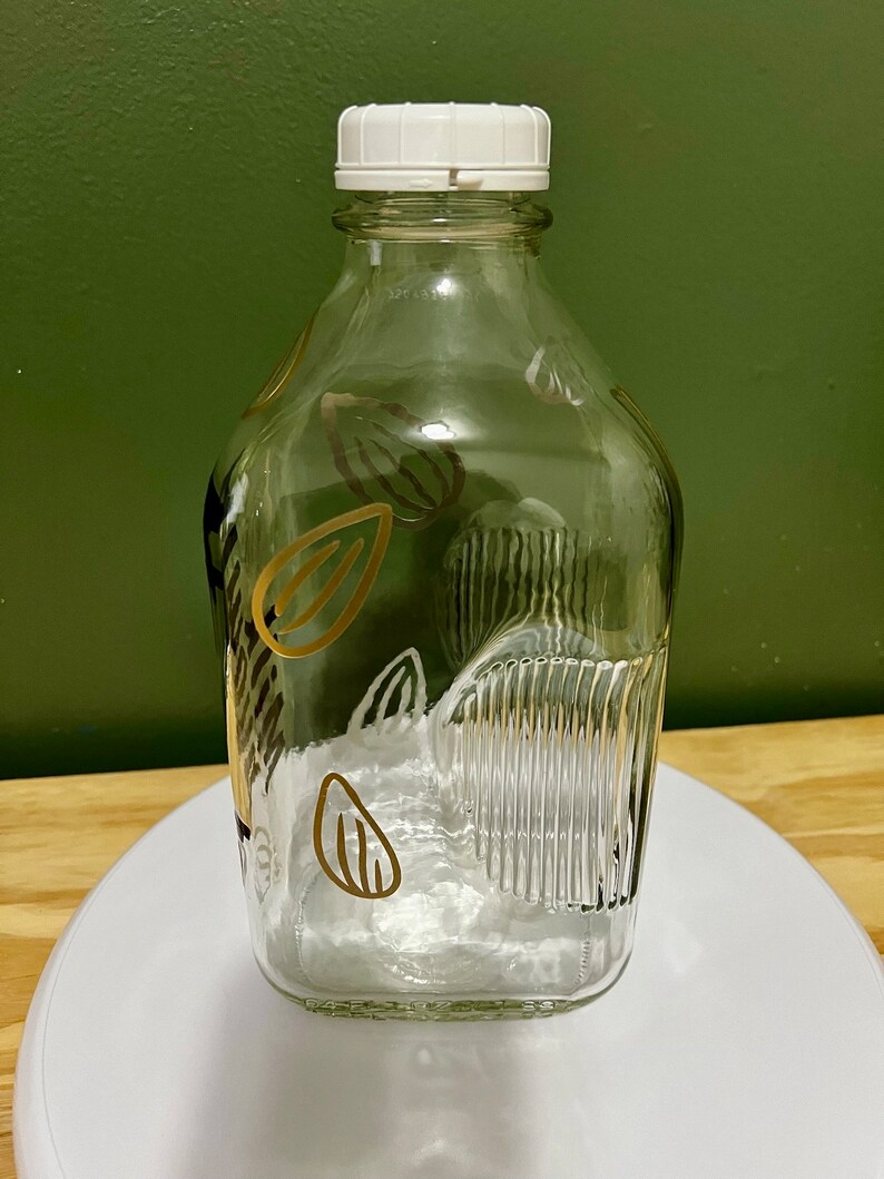 Sustainable Glass Almond Milk Jug Etsy