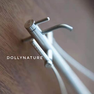 DollyNature 1:6 Scale Miniature Furniture ~Metal Bath Shower Head and Standing Set, without Bathtub
