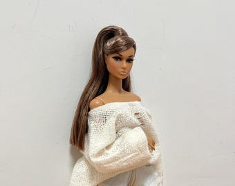 White Knitted Sweater for Poppy Parker, Fashion Clothing 12 Inch dolls ~ Integrity Toys Clothes Outfit, X