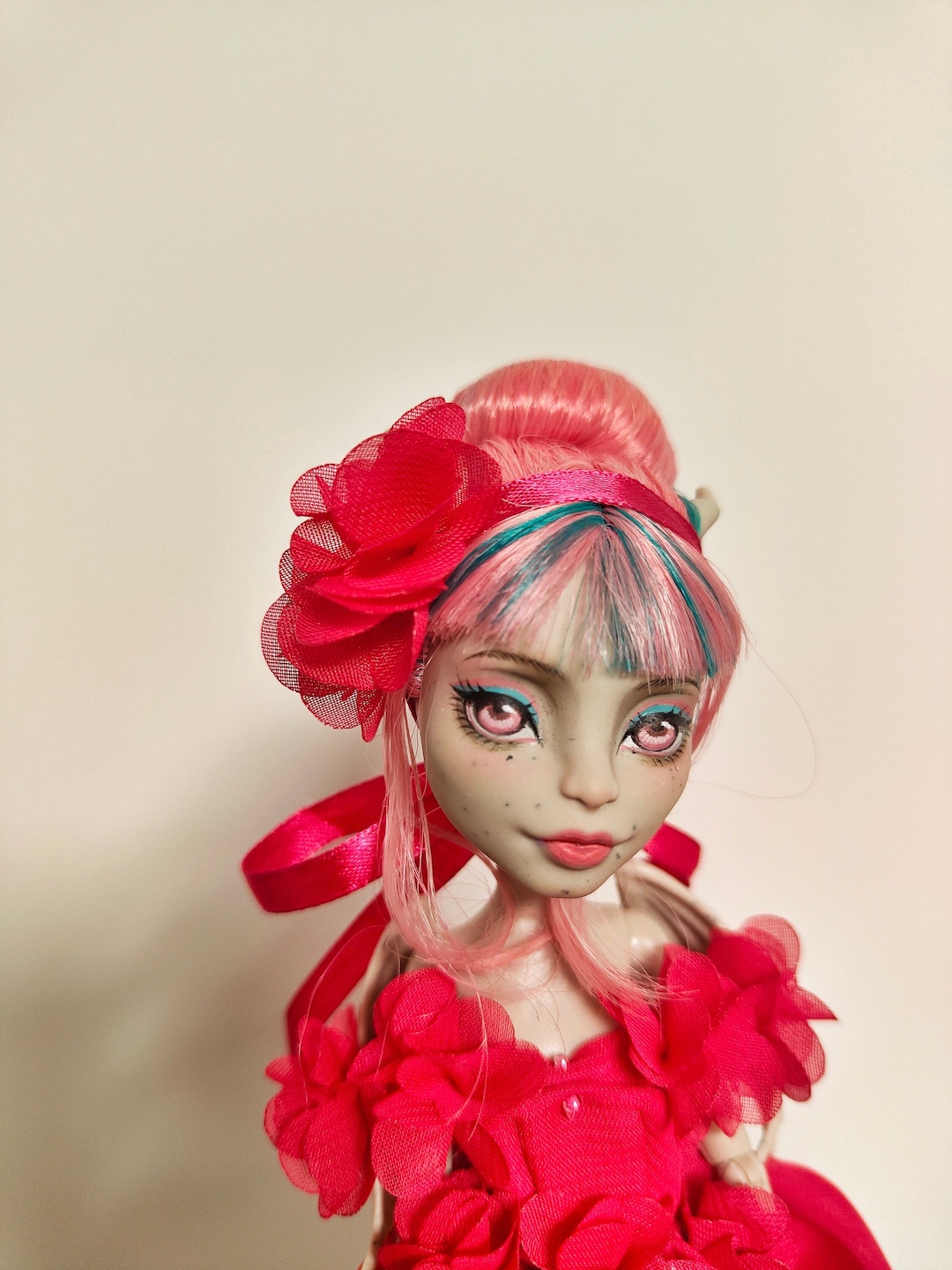 OOAK Monster High Doll Repaint Art Custom Doll, Repaint Doll in Pink - Etsy