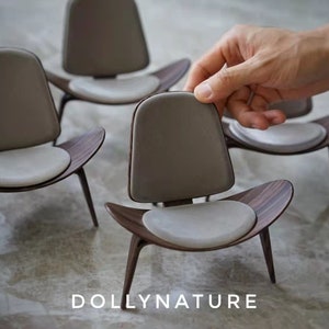 Dollynature 1/6 Scale Shell Chair For 12 Inch Fashion Doll, dollhouse furniture ~Only the Mini Chair~Made of ABS, not wood
