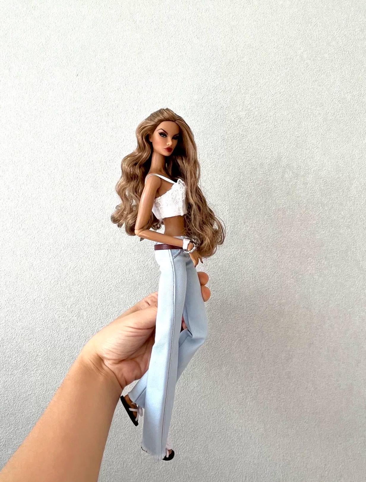 Flared Jeans for Fashion Royalty, Fashion Clothing 12 Inch dolls ~ Integrity Toys Clothes Outfit, Doll Clothes