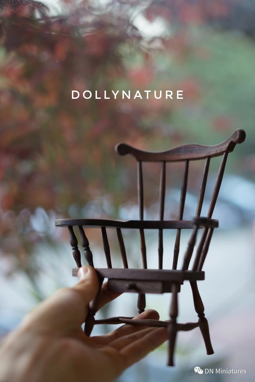 DollyNature 1:6 Scale furniture, miniatures,  Wooden Windsor Chair like For 12 Inch Fashion Doll ~only the Wooden Mini Chair