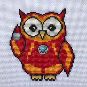 Iron Ollie Owl Cross Stitch Chart