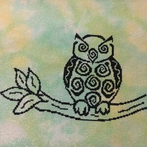 Tribal Owl Cross Stitch Chart