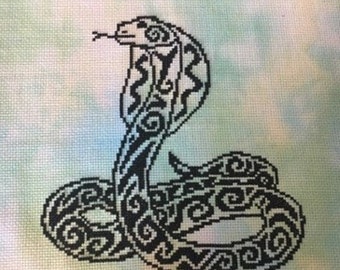 Tribal Snake PDF Cross Stitch Chart