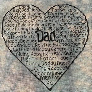 Papà in parole Schema punto croce